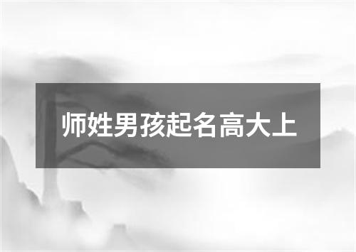 师姓男孩起名高大上