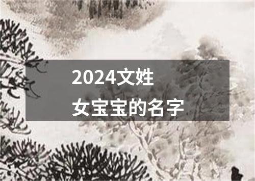 2024文姓女宝宝的名字