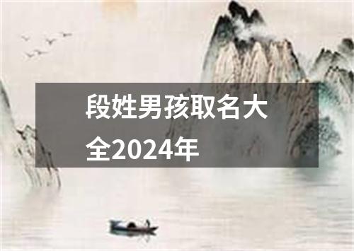 段姓男孩取名大全2024年