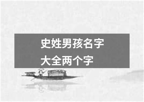 史姓男孩名字大全两个字