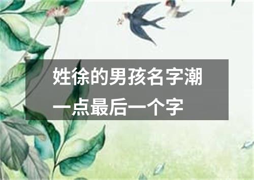 姓徐的男孩名字潮一点最后一个字