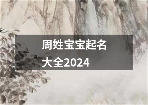 周姓宝宝起名大全2024