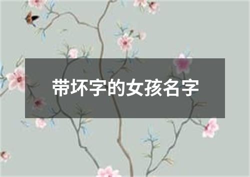 带坏字的女孩名字