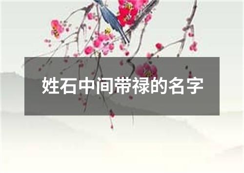 姓石中间带禄的名字