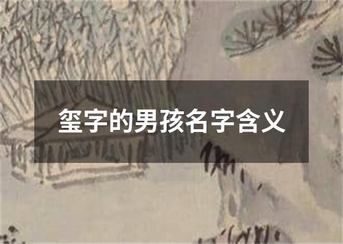 玺字的男孩名字含义