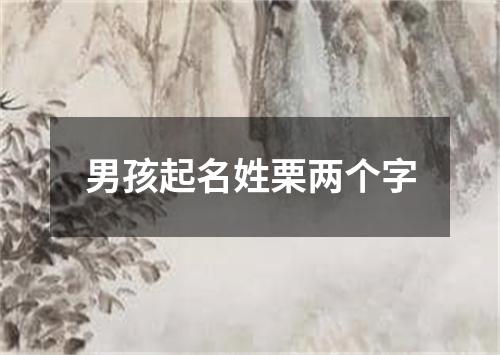 男孩起名姓栗两个字