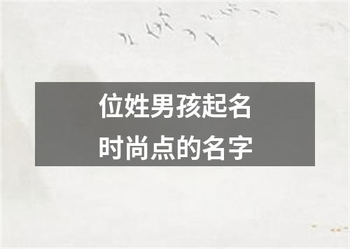 位姓男孩起名时尚点的名字