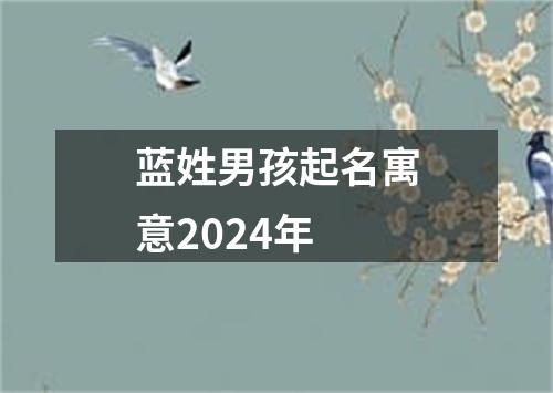 蓝姓男孩起名寓意2024年