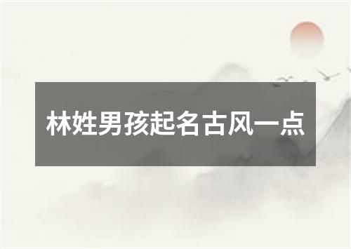 林姓男孩起名古风一点