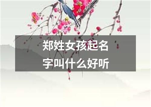 郑姓女孩起名字叫什么好听