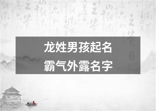 龙姓男孩起名霸气外露名字