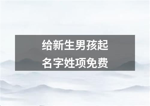 给新生男孩起名字姓项免费