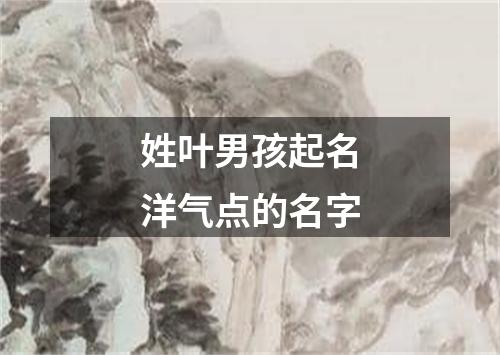 姓叶男孩起名洋气点的名字