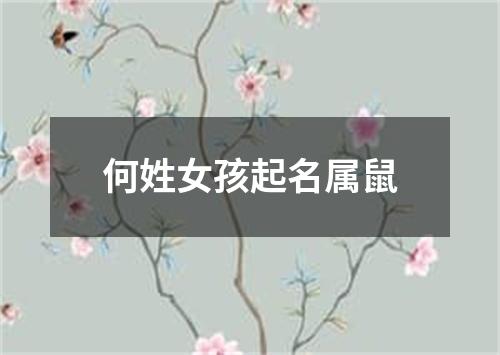 何姓女孩起名属鼠