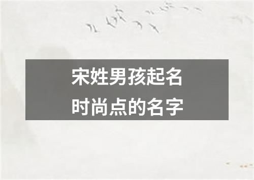 宋姓男孩起名时尚点的名字