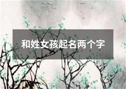 和姓女孩起名两个字