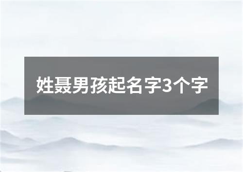 姓聂男孩起名字3个字