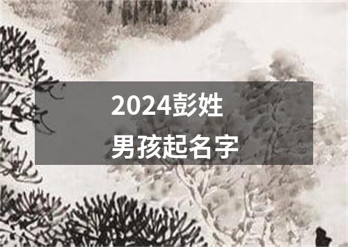 2024彭姓男孩起名字