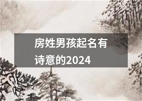 房姓男孩起名有诗意的2024