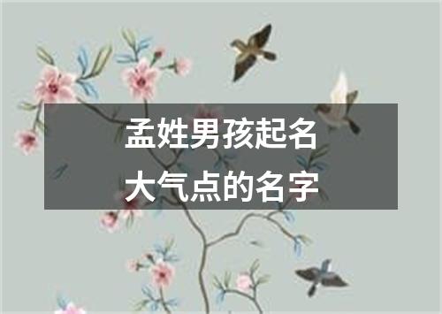 孟姓男孩起名大气点的名字