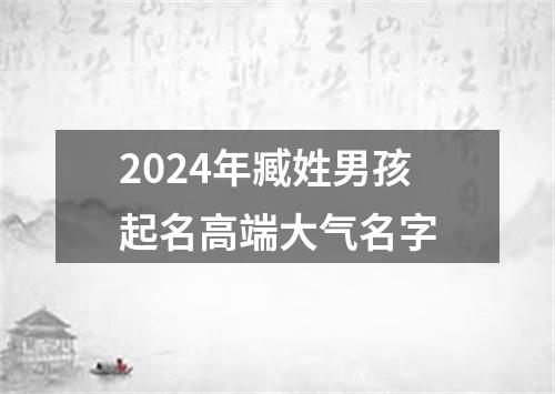 2024年臧姓男孩起名高端大气名字