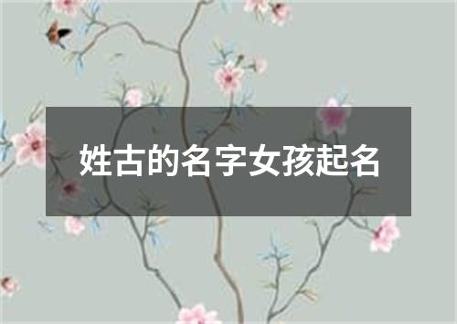 姓古的名字女孩起名