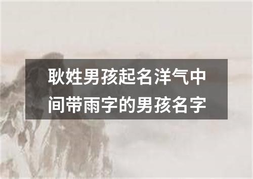 耿姓男孩起名洋气中间带雨字的男孩名字