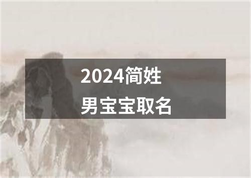 2024简姓男宝宝取名