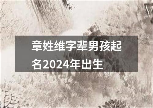 章姓维字辈男孩起名2024年出生