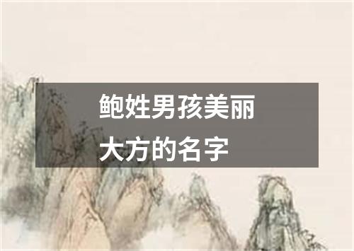 鲍姓男孩美丽大方的名字