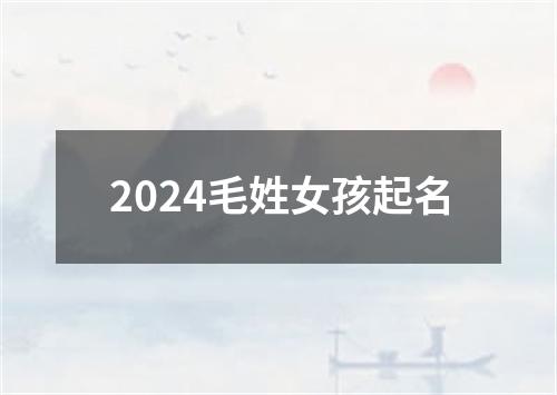 2024毛姓女孩起名