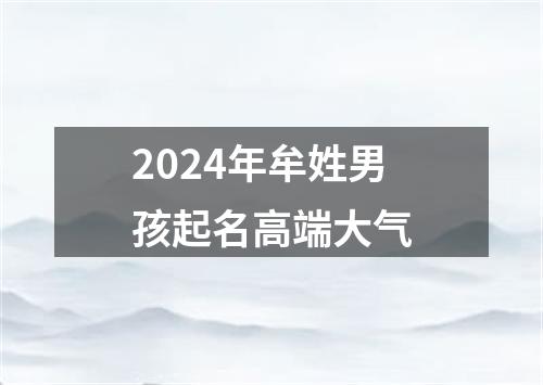 2024年牟姓男孩起名高端大气