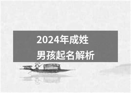 2024年成姓男孩起名解析