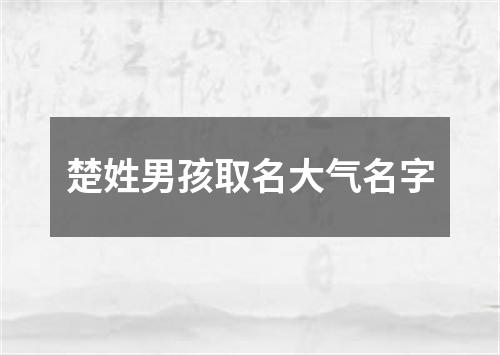 楚姓男孩取名大气名字