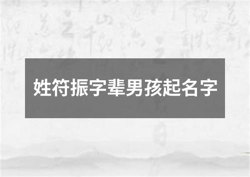 姓符振字辈男孩起名字