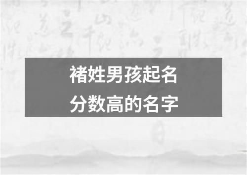 褚姓男孩起名分数高的名字