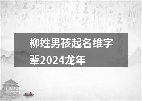 柳姓男孩起名维字辈2024龙年