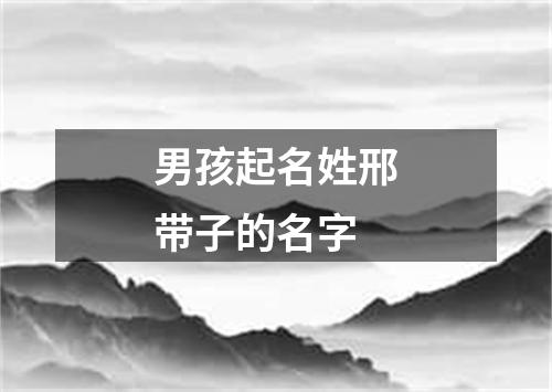 男孩起名姓邢带子的名字