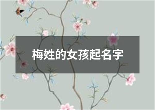 梅姓的女孩起名字