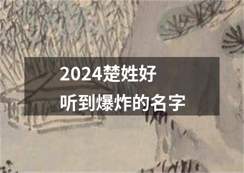 2024楚姓好听到爆炸的名字