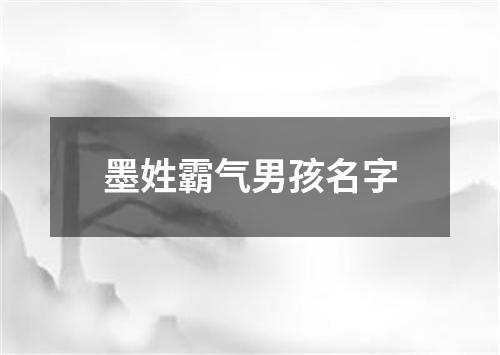 墨姓霸气男孩名字