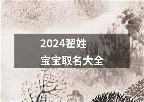 2024翟姓宝宝取名大全