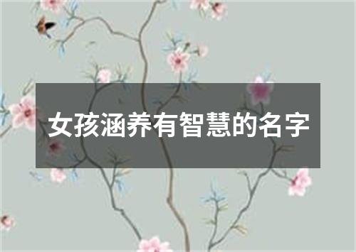 女孩涵养有智慧的名字