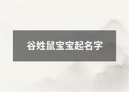 谷姓鼠宝宝起名字