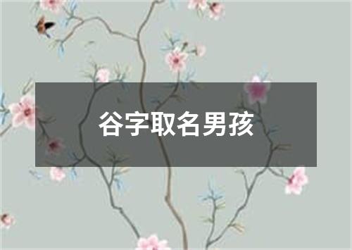 谷字取名男孩