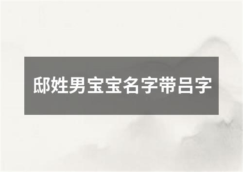 邸姓男宝宝名字带吕字