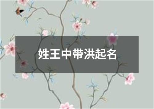 姓王中带洪起名