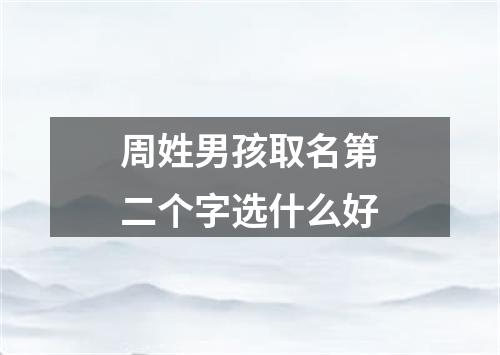 周姓男孩取名第二个字选什么好