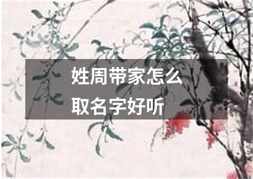 姓周带家怎么取名字好听