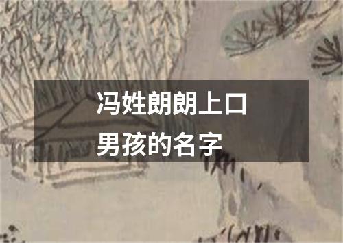 冯姓朗朗上口男孩的名字